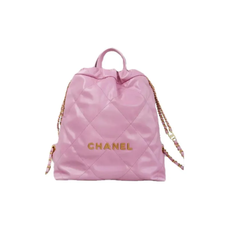 CHANEL Bright Calfskin Backpack Trumpets Women's Pink-0