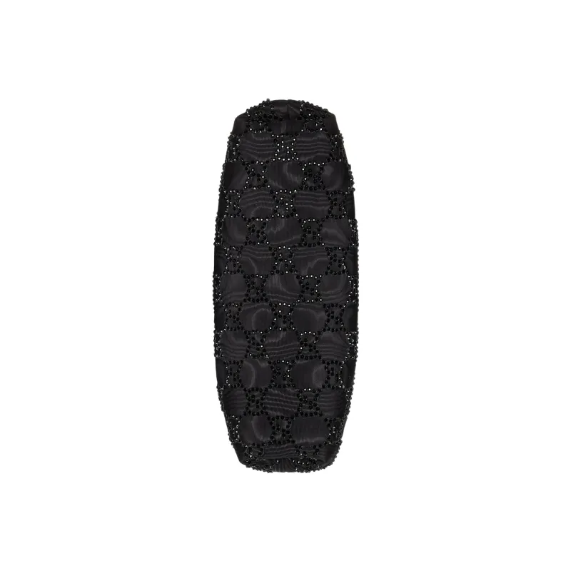 GUCCI Crystal Embroidery Cloud Pattern Fabric Shoulder Bag Crossbody Bag Clutches Regular Women's Black-6