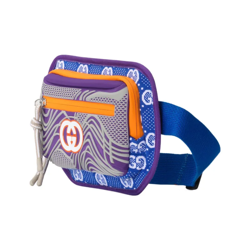 GUCCI Nylon Fanny Pack Regular Men's Blue/Multicolor-1