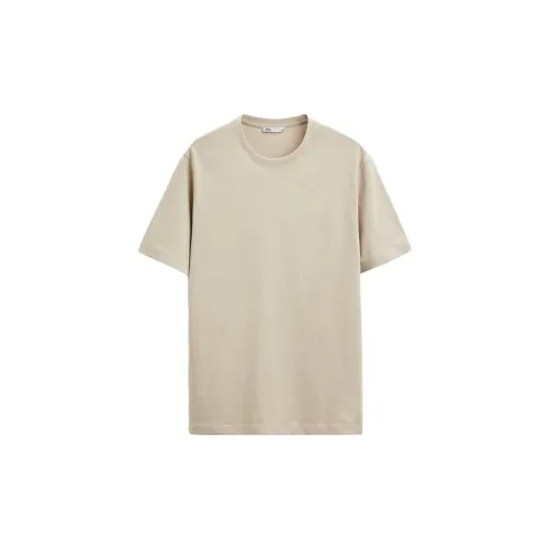 ZARA T-Shirts Men Beige