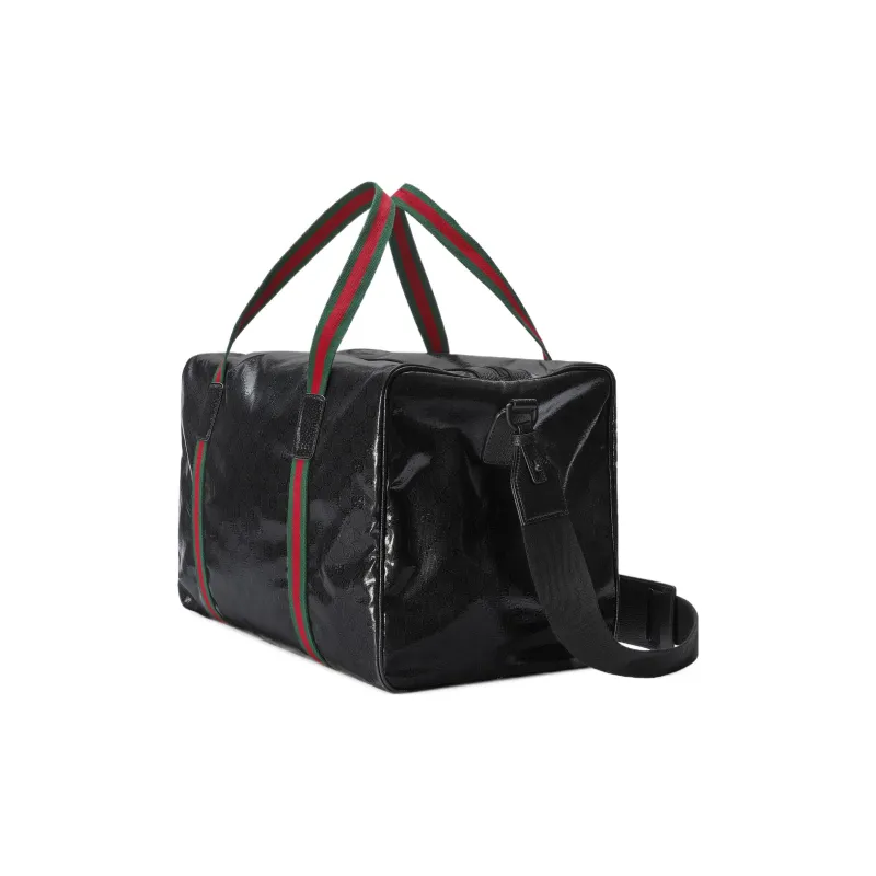 GUCCI Canvas Bag, Handbag, Shoulder Bag, Crossbody Bag, Travel Bag Large Size Men's Black-2