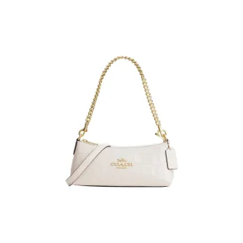 COACH Leather Pillow Bag, Portable Crossbody Bag, Shoulder Bag Women's Chalk White