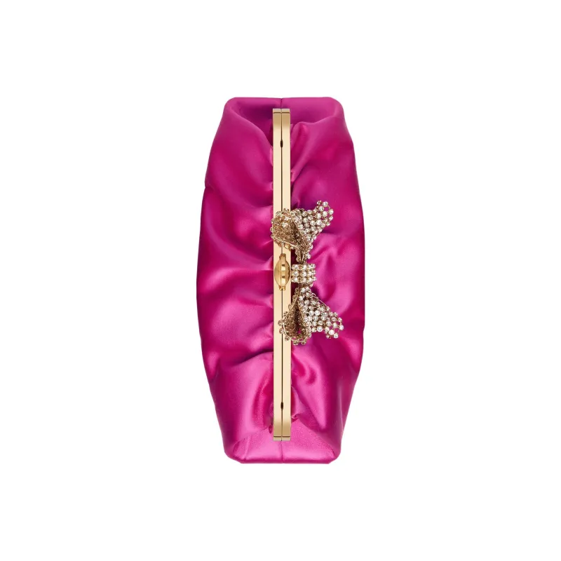 GUCCI Satin Clutch Regular Women's Fuchsia-4