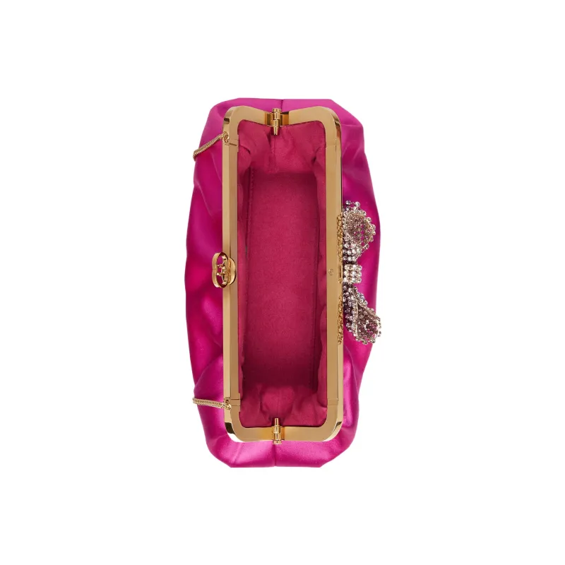 GUCCI Satin Clutch Regular Women's Fuchsia-5