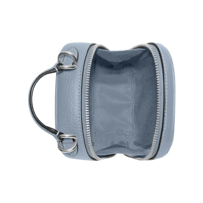 COACH Eva Pebbled Leather Cell Phone Pouch Shoulder Bag Crossbody Bag Regular Women's Haze Blue-2