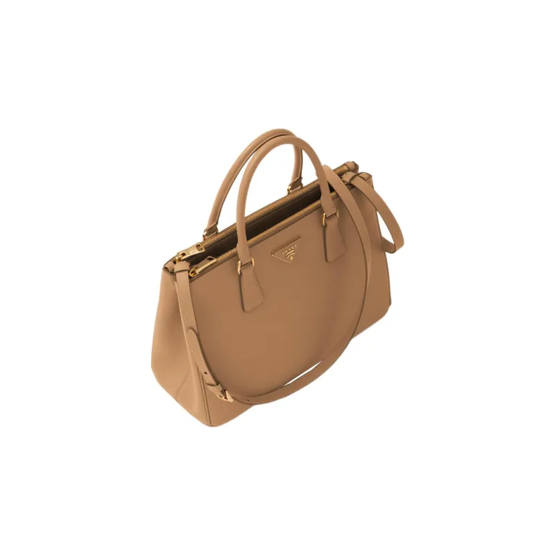PRADA Galleria Killer Bag Calfskin Shoulder Bag Crossbody Bag Handbag Large Size Women's Caramel-2