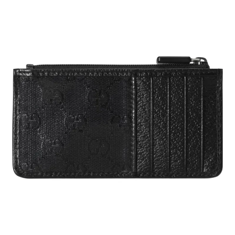 GUCCI Crystal Canvas Bag Card Holder Regular Men's Black-3
