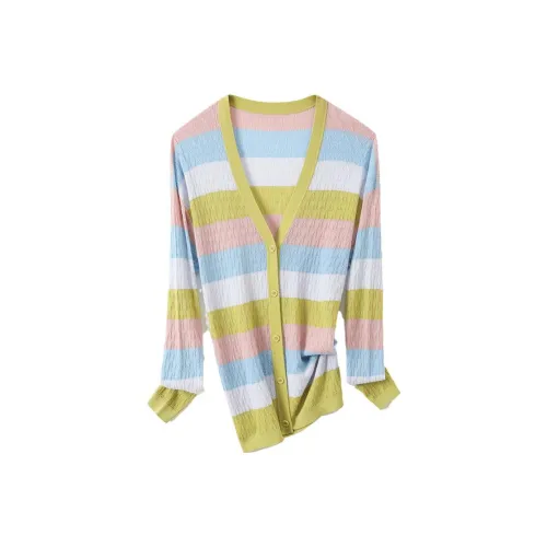 H-YXIANG Knitwear Women's Mustard Yellow+Blue+Pink+Green