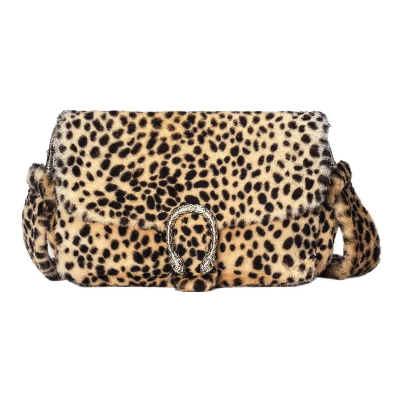 GUCCI Dionysus Plush Messenger Bag Shoulder Bag Crossbody Bag Women's Yellow/Black-0