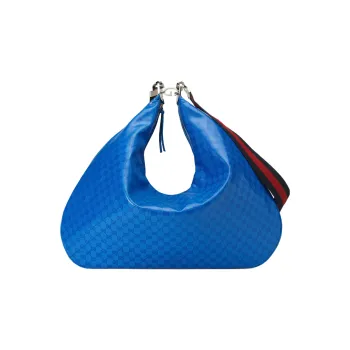 GUCCI Attache Crystal Canvas Dumpling Bag Portable Crossbody Bag Shoulder Bag Men's Blue