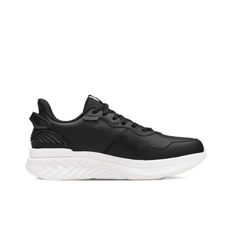 361° Cushioning Water Resistant Lightweight Rebound Low Top Running Shoes Men's Black White-1