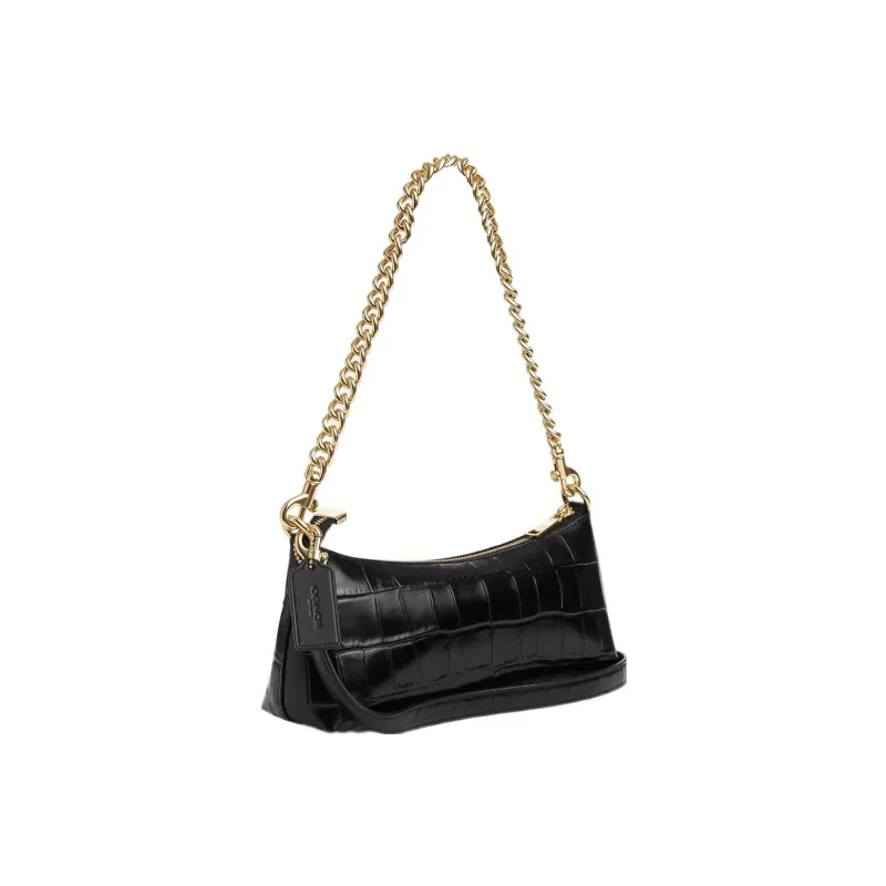 COACH Leather Pillow Bag Portable Crossbody Bag Shoulder Bag Women's Black-1
