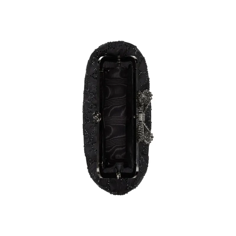 GUCCI Crystal Embroidery Cloud Pattern Fabric Shoulder Bag Crossbody Bag Clutches Regular Women's Black-5