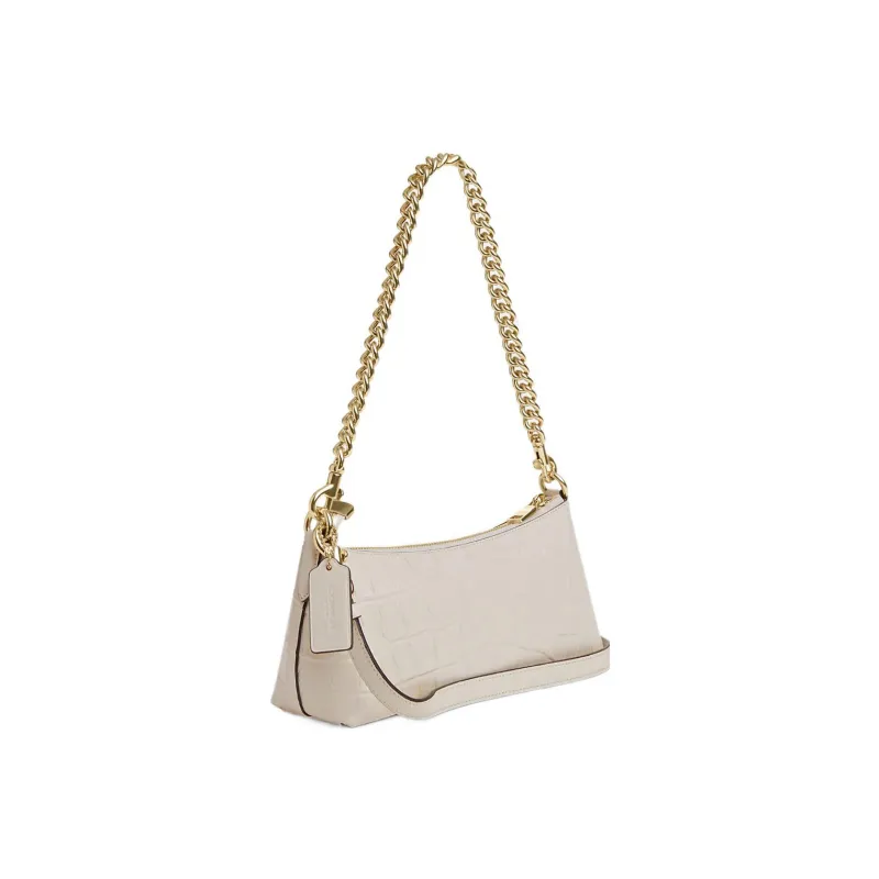 COACH Leather Pillow Bag, Portable Crossbody Bag, Shoulder Bag Women's Chalk White-1