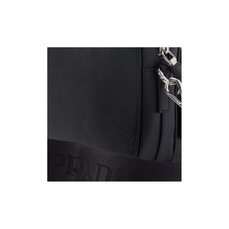 PRADA Saffiano Leather Crossbody Bag Shoulder Bag Men's Black-5