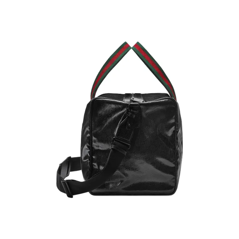 GUCCI Canvas Bag, Handbag, Shoulder Bag, Crossbody Bag, Travel Bag Large Size Men's Black-3
