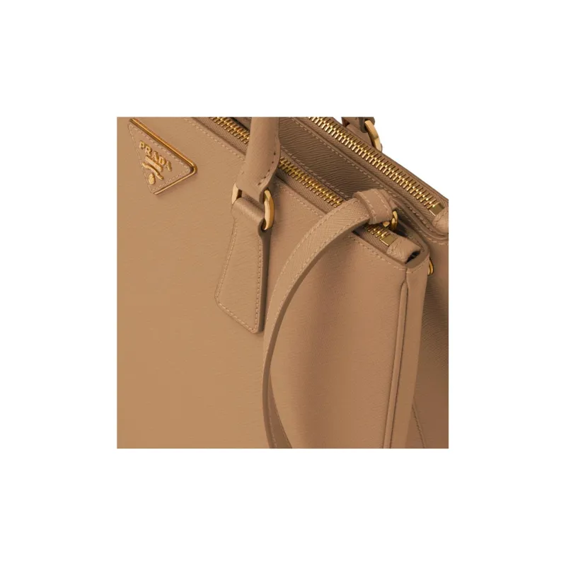 PRADA Galleria Killer Bag Calfskin Shoulder Bag Crossbody Bag Handbag Large Size Women's Caramel-3
