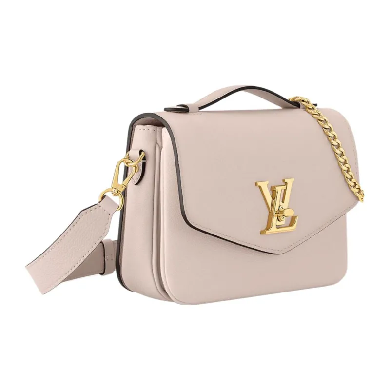 LOUIS VUITTON Grained Calfskin Handbag, Shoulder Bag, Crossbody Bag Regular Women's Light Pink-1