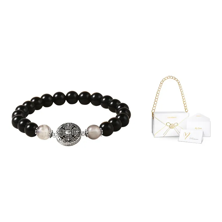 CAROMAY Obsidian Bracelets Unisex-11