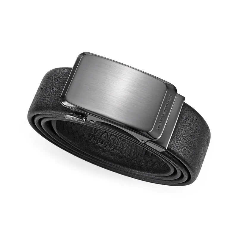 FAIRWHALE New Arrival, Automatic Buckle Head, Trendy Genuine Leather Belts Men's Width 3.5CM-3