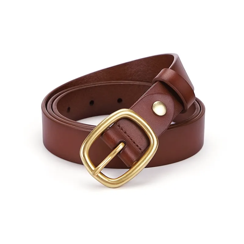 GOLF Cow Leather Leather Belts Women's Black/Brown 2.8CM-10
