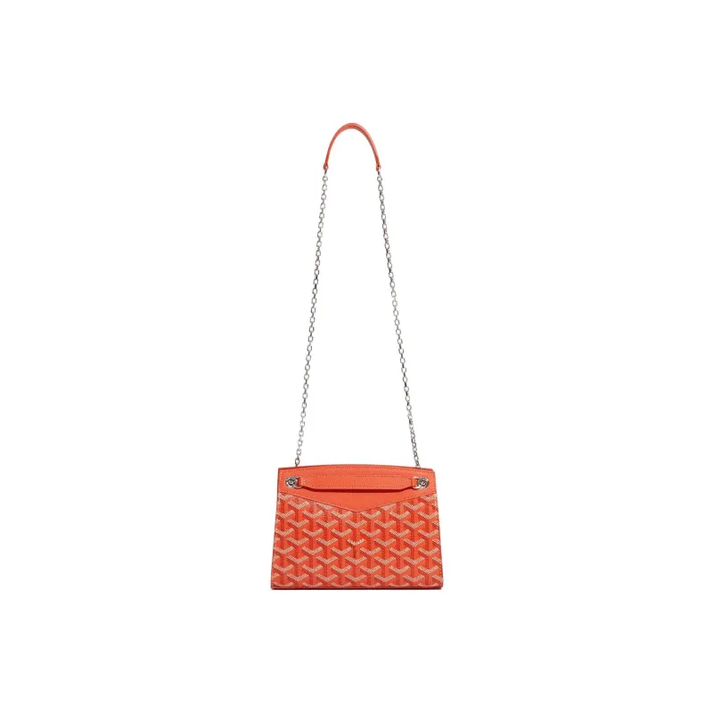 GOYARD Rouette Canvas With Leather Totes Chain Bag Shoulder Bag Women's Orange-2