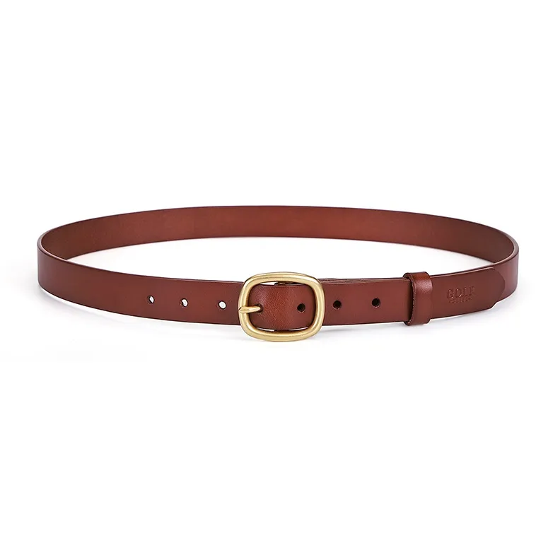 GOLF Cow Leather Leather Belts Women's Black/Brown 2.8CM-11
