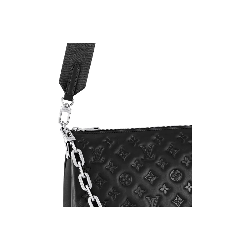 LOUIS VUITTON Coussin Sheepskin Shoulder Bag Crossbody Bag Small Size Women's Black-5