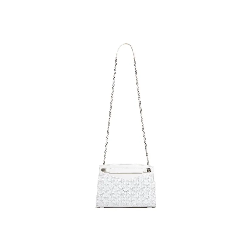 GOYARD Rouette Canvas With Leather Tote Chain Bag Shoulder Bag Women's White-2