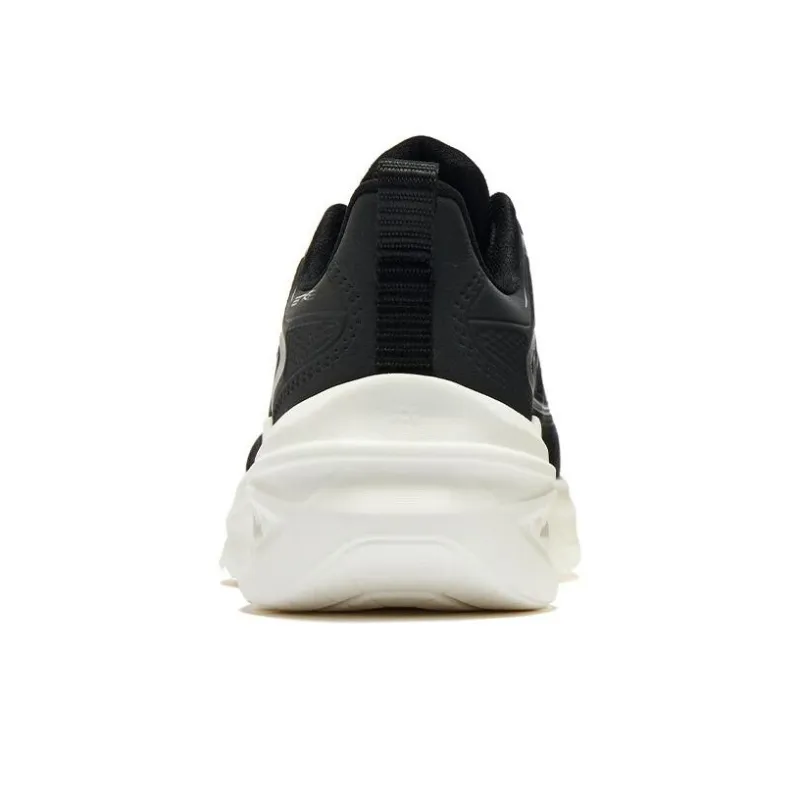 Erke Cushioning Anti Slip And Wear Resistant Low Top Casual Running Shoes Men's Jet Black Bright Silver-4