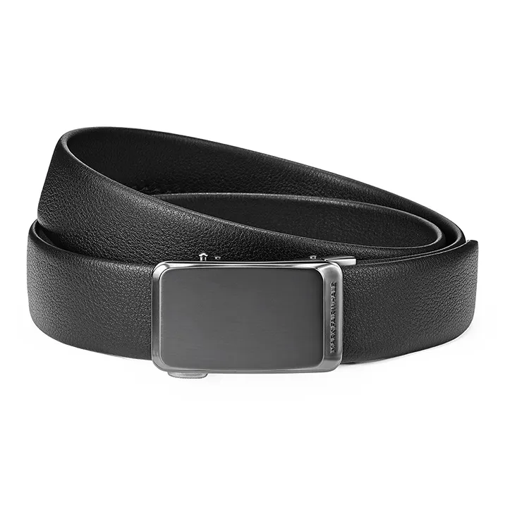 FAIRWHALE New Arrival, Automatic Buckle Head, Trendy Genuine Leather Belts Men's Width 3.5CM-2