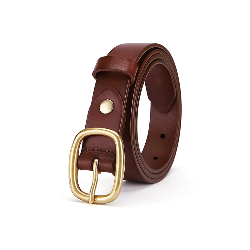 GOLF Cow Leather Leather Belts Women's Black/Brown 2.8CM-9