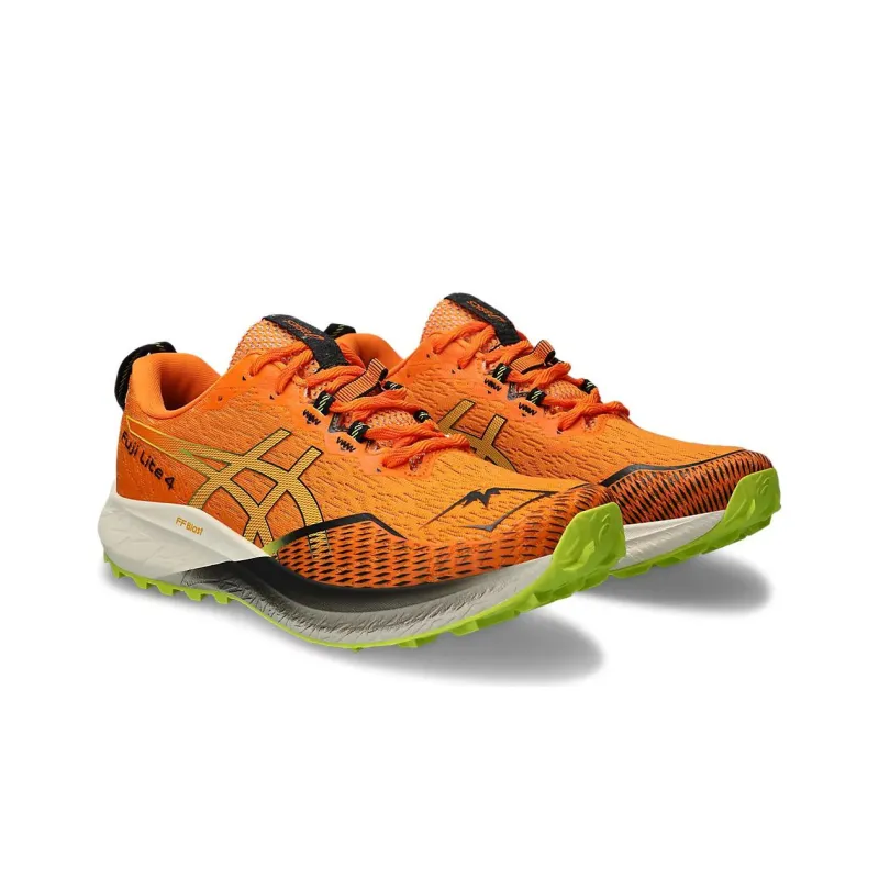 Asics Fuji Lite 4 Bright Orange Neon Lime-2