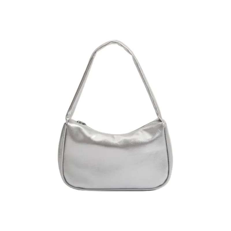 NOMK PU Messenger Bag Shoulder Bag Regular Women's Silver-3