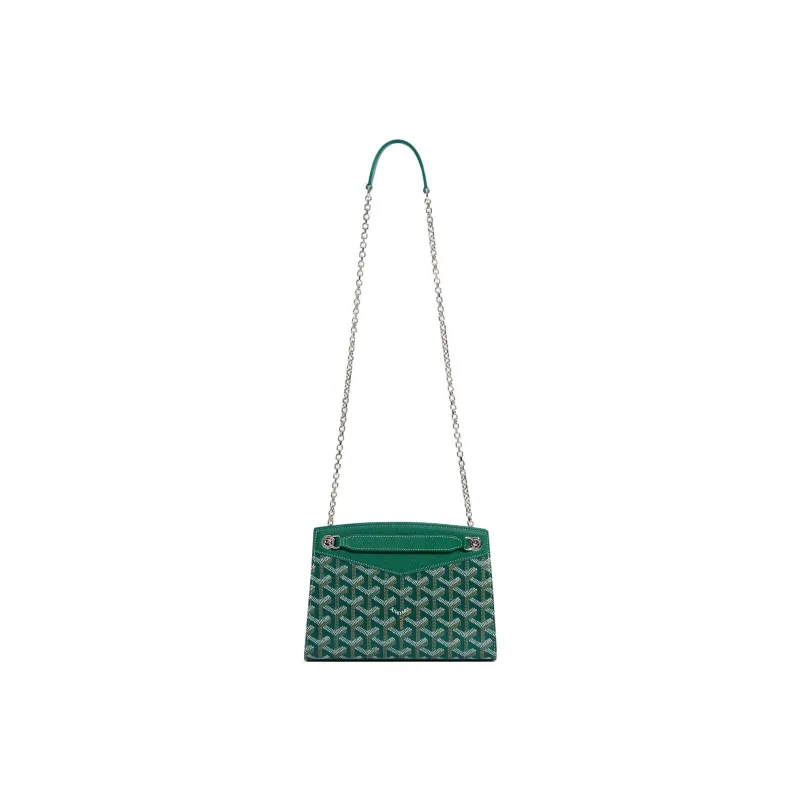 GOYARD Rouette Canvas With Leather Tote Chain Bag Shoulder Bag Mini Women's Green-3