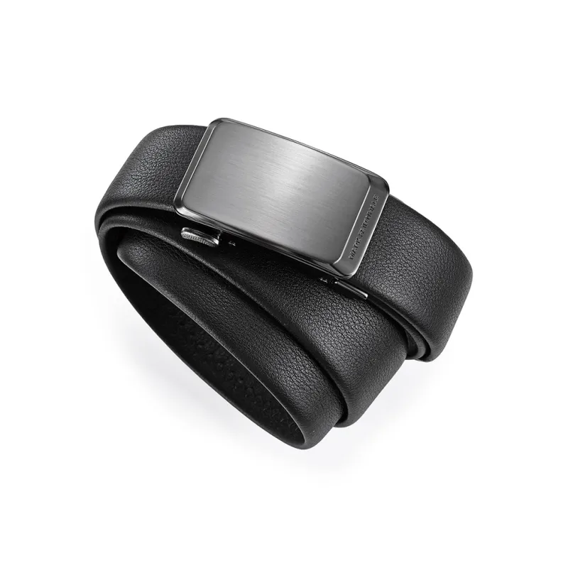 FAIRWHALE New Arrival, Automatic Buckle Head, Trendy Genuine Leather Belts Men's Width 3.5CM-4