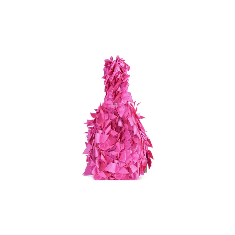 Balenciaga Hourglass Sheepskin Fabric Shoulder Bag Crossbody Bag Handbag Extra Small Women's Pink-3
