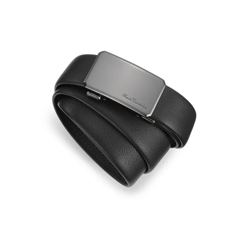 FAIRWHALE New Arrival Top Layer Plain Weave Leather, Automatic Buckle Alloy Leather Belts Men's Width 3.5CM-4