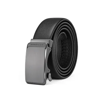 FAIRWHALE New Arrival, Automatic Buckle Head, Trendy Genuine Leather Belts Men's Width 3.5CM