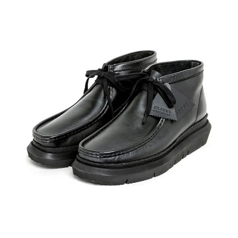 Sacai x Clarks Originals WALLABEE Casual Shoes Men's Black-0