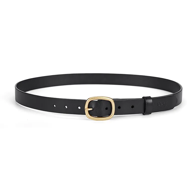 GOLF Cow Leather Leather Belts Women's Black/Brown 2.8CM-2
