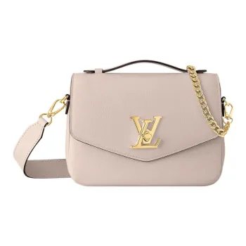 LOUIS VUITTON Grained Calfskin Handbag, Shoulder Bag, Crossbody Bag Regular Women's Light Pink