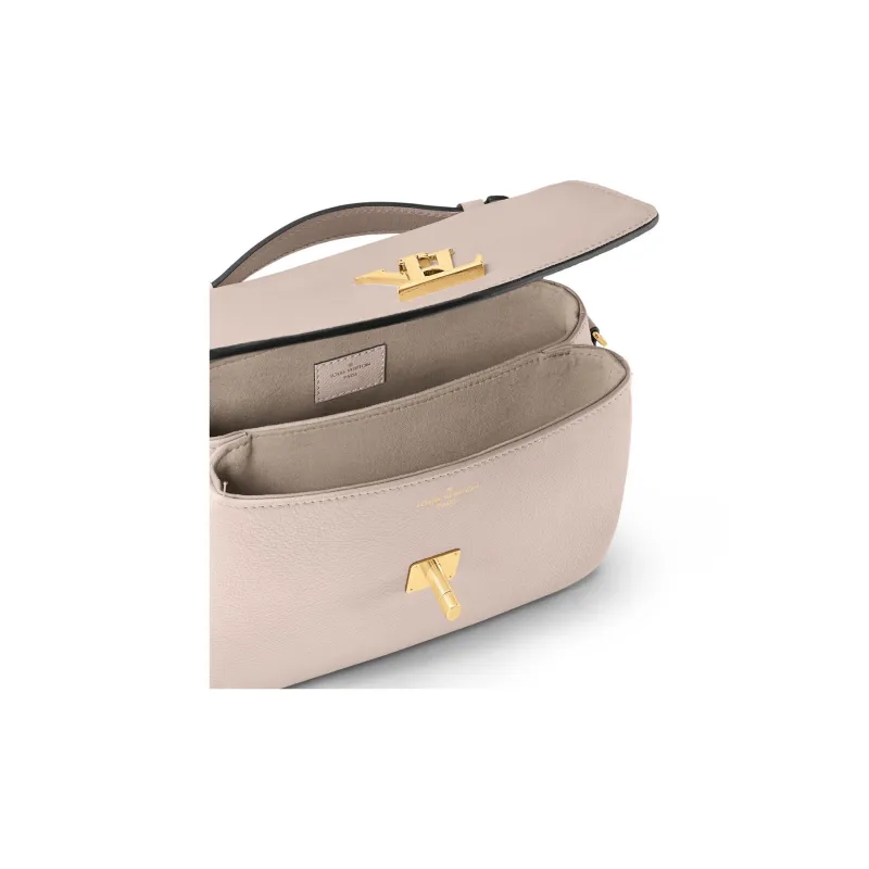 LOUIS VUITTON Grained Calfskin Handbag, Shoulder Bag, Crossbody Bag Regular Women's Light Pink-4