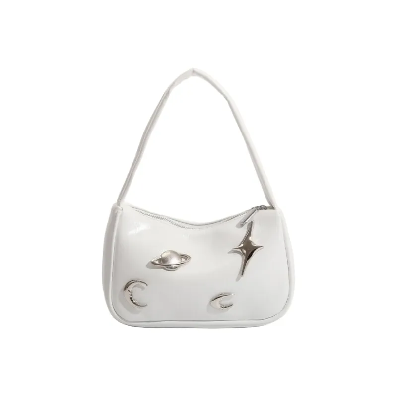 NOMK PU Messenger Bag Shoulder Bag Regular Women's Silver-6