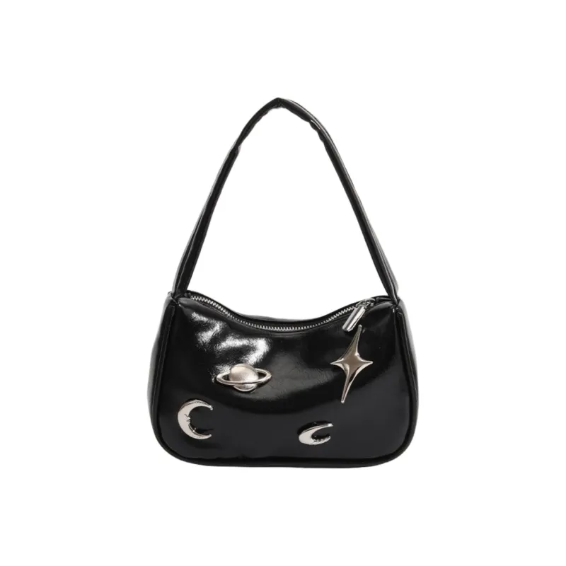 NOMK PU Messenger Bag Shoulder Bag Regular Women's Silver-5