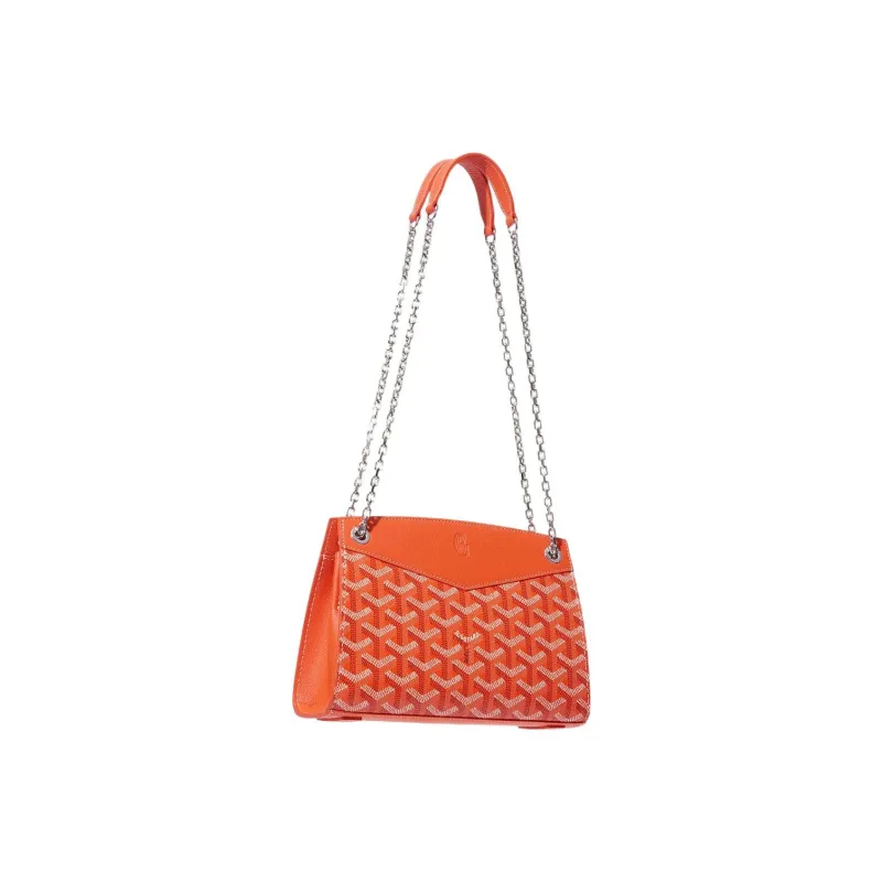 GOYARD Rouette Canvas With Leather Totes Chain Bag Shoulder Bag Women's Orange-1