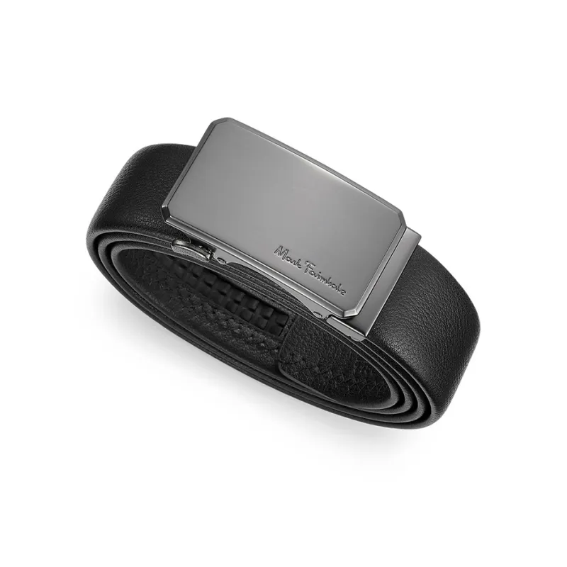 FAIRWHALE New Arrival Top Layer Plain Weave Leather, Automatic Buckle Alloy Leather Belts Men's Width 3.5CM-3