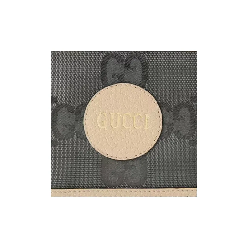 GUCCI Nylon With Leather Trim Wallet Regular Men's Dark Gray-5