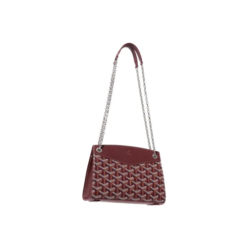 GOYARD Rouette Canvas With Leather Totes Chain Bag Shoulder Bag Women's Burgundy-1