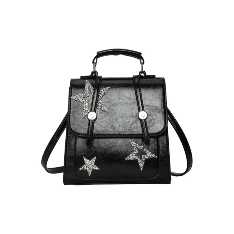 NOMK Leather Bucket Bag, Crossbody, One Shoulder, Handbag, Backpack Trumpets Women's Silver-3